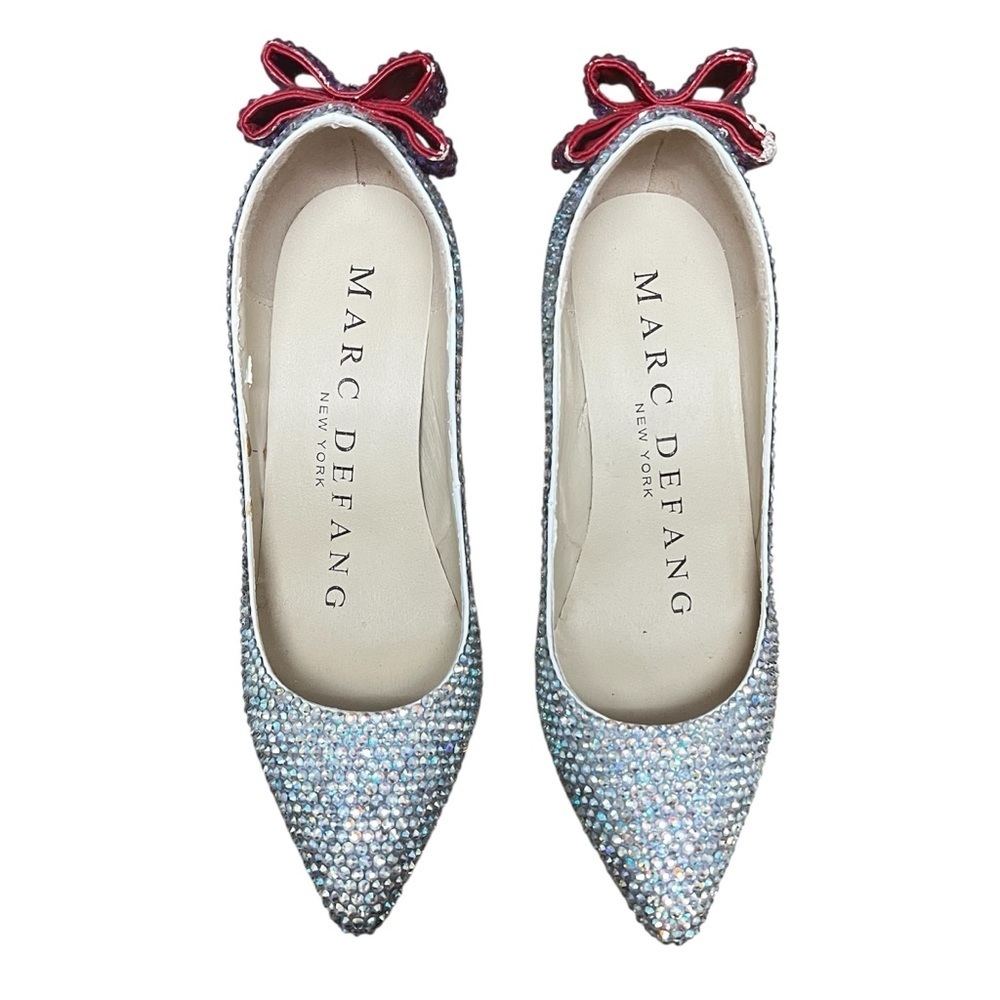 Marc Defang Handmade Rhinestones Pageant Prom Heels Shoes 6.5 Fairycore Coquette - Picture 4 of 12